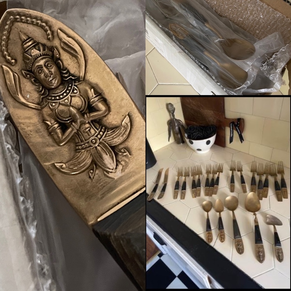 Vintage buddha flatware